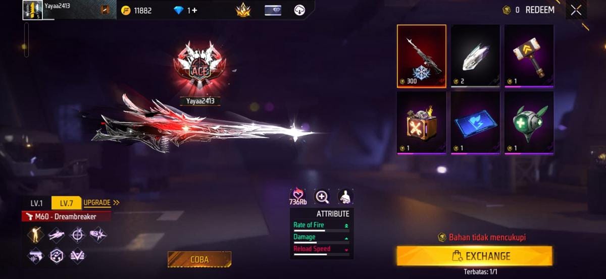 Cara Dapatkan EVO Gun M60 Dreambreaker Free Fire Tanpa Boros