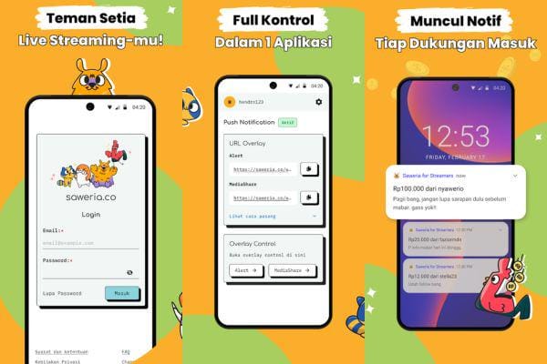 Saweria Mobile App Resmi Dirilis, Streamer Kini Bisa Pantau Dukungan Fans dari HP