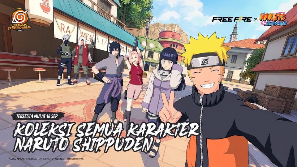 Free Fire x Naruto Shippuden Hadir Lagi, Ada Hinata Hyuga dan Akademi Ninja