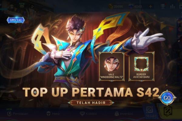 Top Up Pertama S42 MLBB: Cara Dapatkan Skin Vale Windborne Waltz dengan Murah