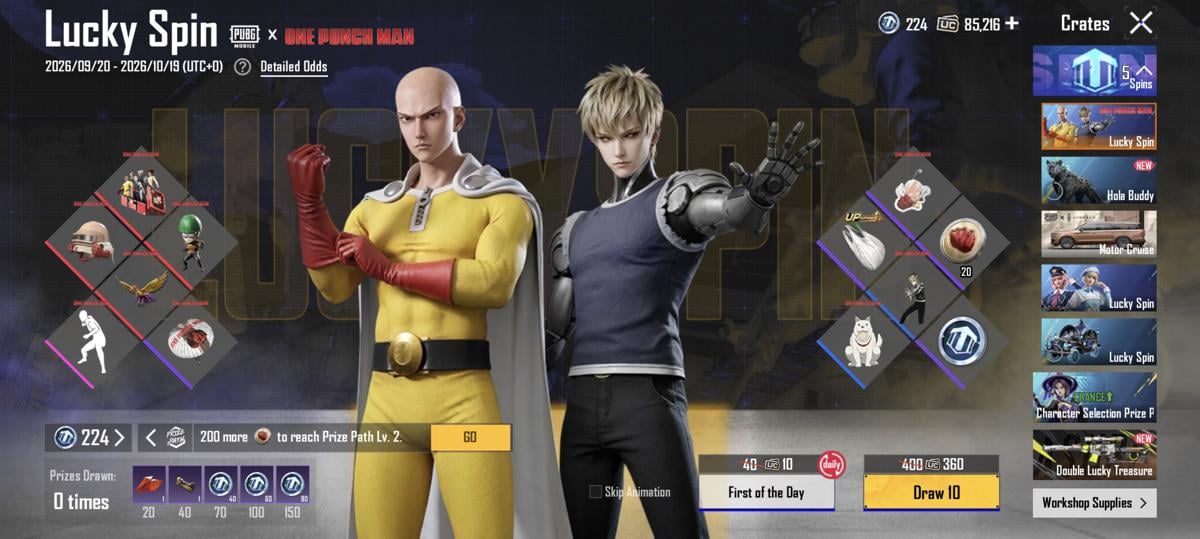PUBG MOBILE X One-Punch Man Lucky Spin.jpg