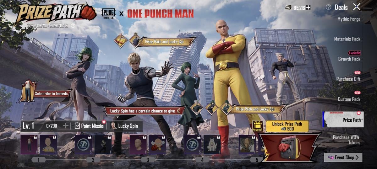 PUBG MOBILE X One-Punch Man Prize Path.jpg