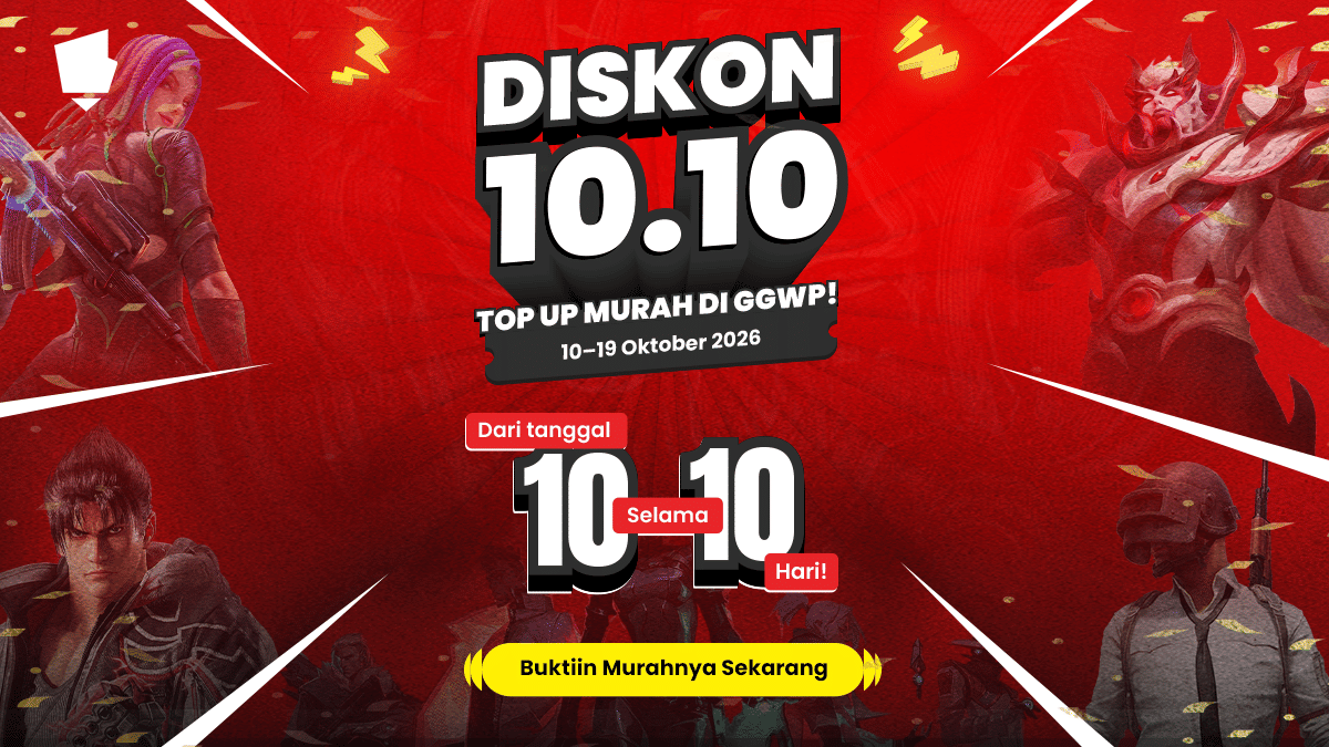 Top Up MLBB, Free Fire, hingga Steam Wallet Lebih Hemat di Promo 10.10 GGWP Top Up