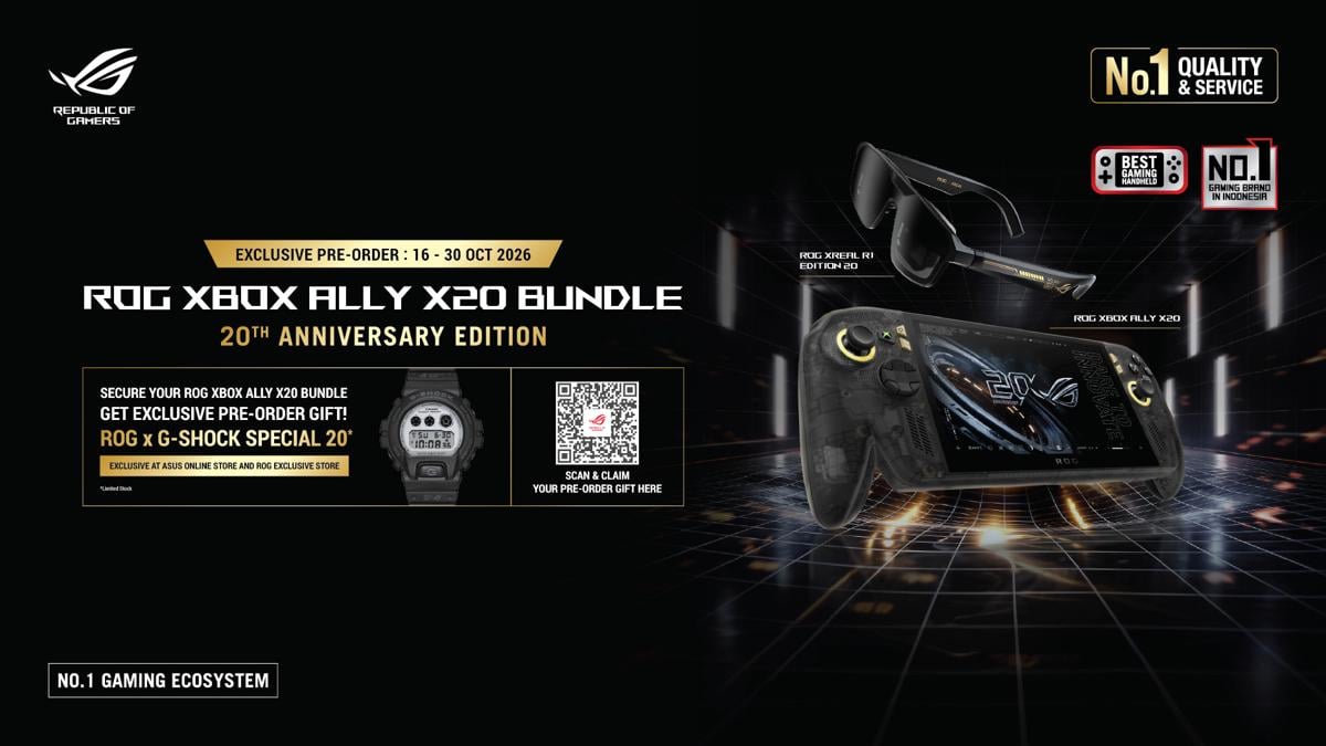 ASUS ROG XBOX Ally X20 Bundle Meluncur di Indonesia, Dibanderol Rp46,9 Juta