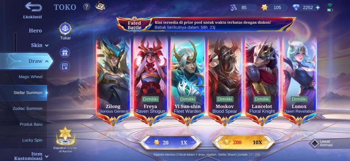 Stellar Summon MLBB: Daftar Hadiah Oktober 2026 & Cara Mendapatkannya