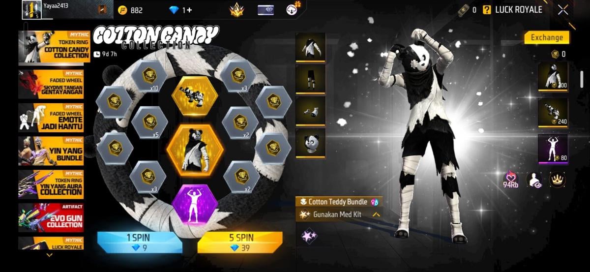 Cotton Candy Collection FF: Bundle, Skin M1917, dan Emote Eksklusif