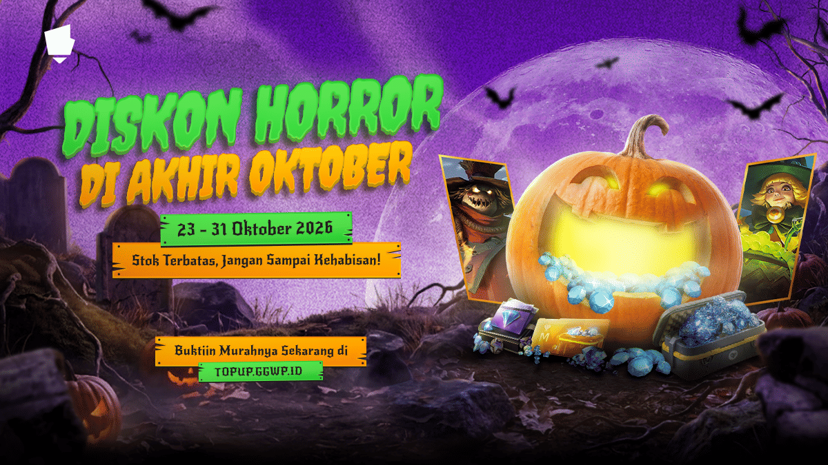 Rayakan Halloween Lebih Hemat, Ada Diskon Horor GGWP Top Up untuk MLBB hingga Valorant!