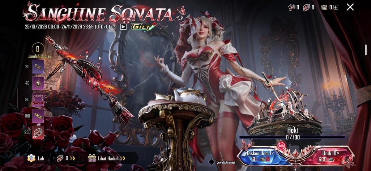 Gilt Set Sanguine Sonata PUBG Mobile: Cara Mendapatkan dan Harga Draw